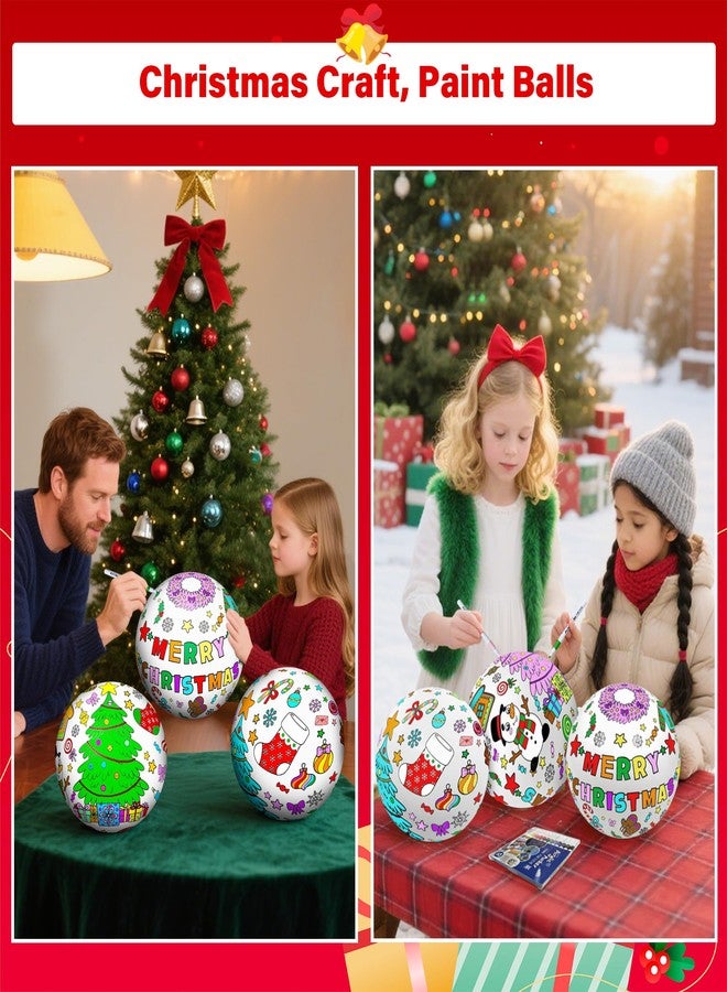 YHFUISK 3 Pack Coloring Christmas Inflatable Ornaments Painting Kit - Christmas Crafts for Kids Age 4-12, Holiday Activities for Kids, Stocking Stuffers, kids Gifts, Large Holiday Outdoor & Indoor Decor - Image 5